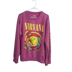 Nirvana Band Pink Sweatshirt size L